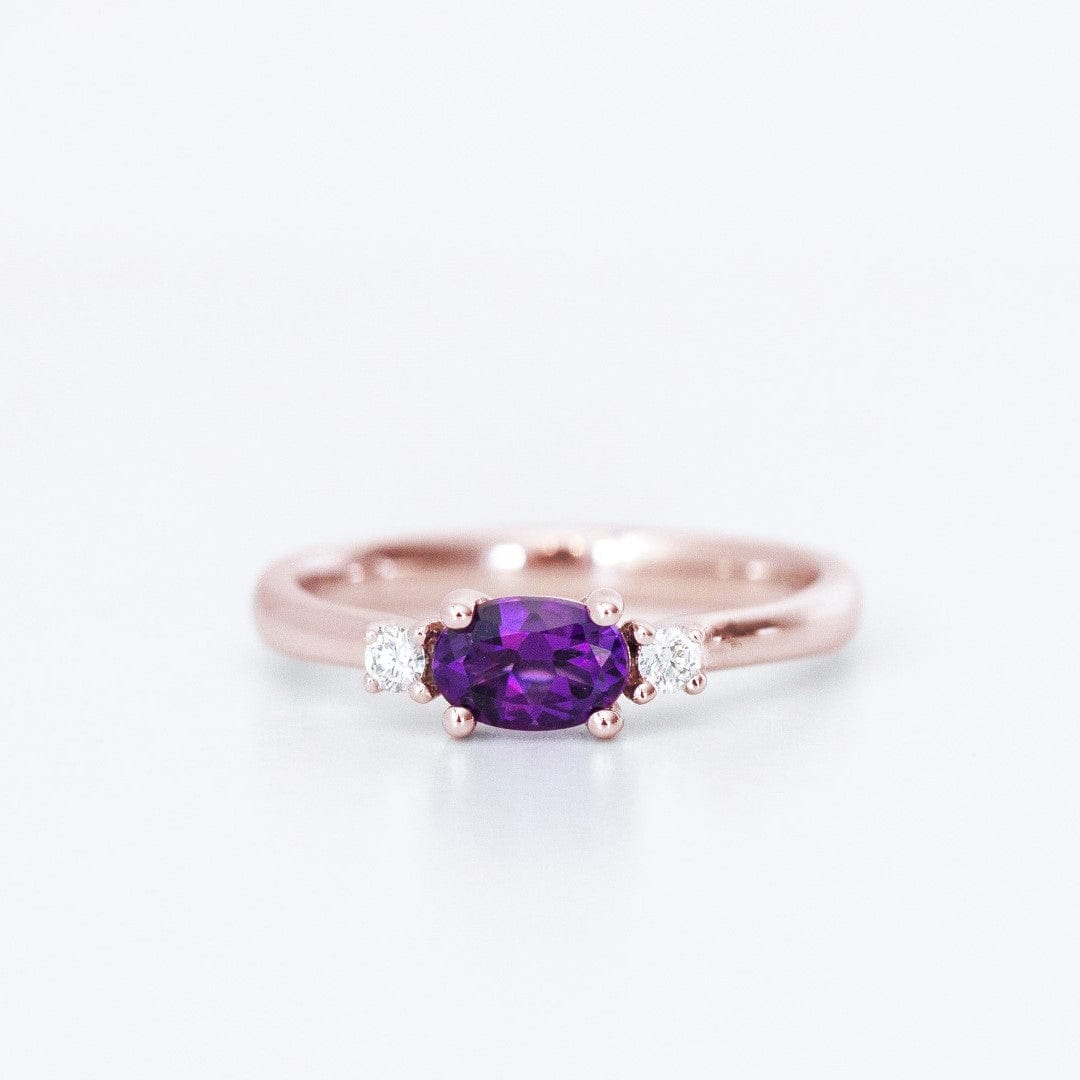 Amethyst Diamond Engagement Ring - Vinny & Charles