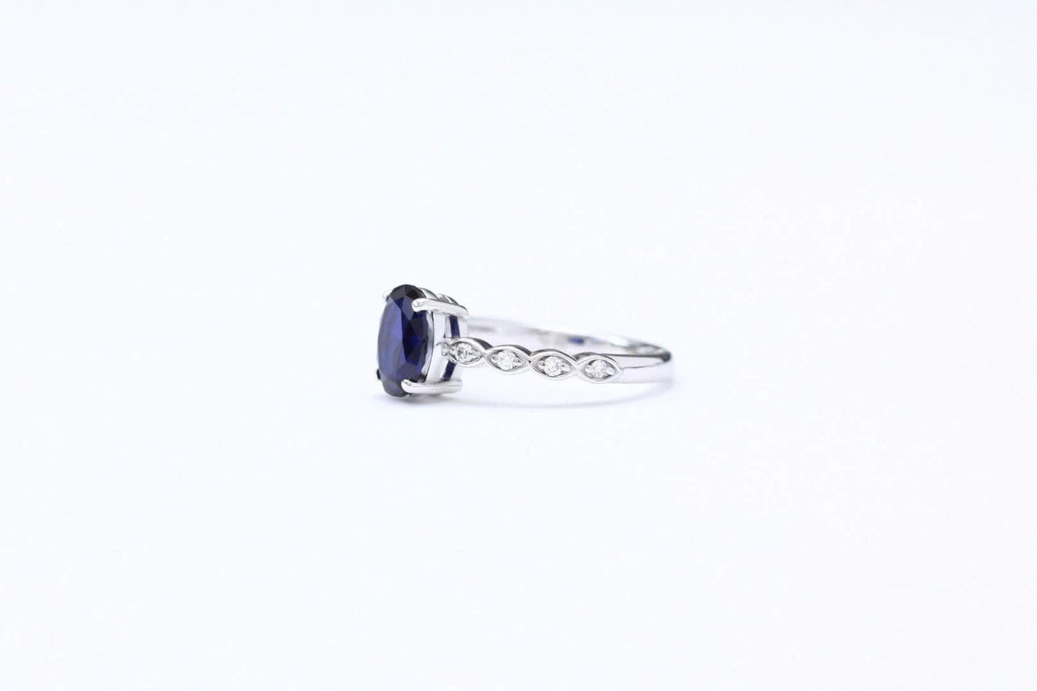 Sapphire and Diamond Engagement Ring