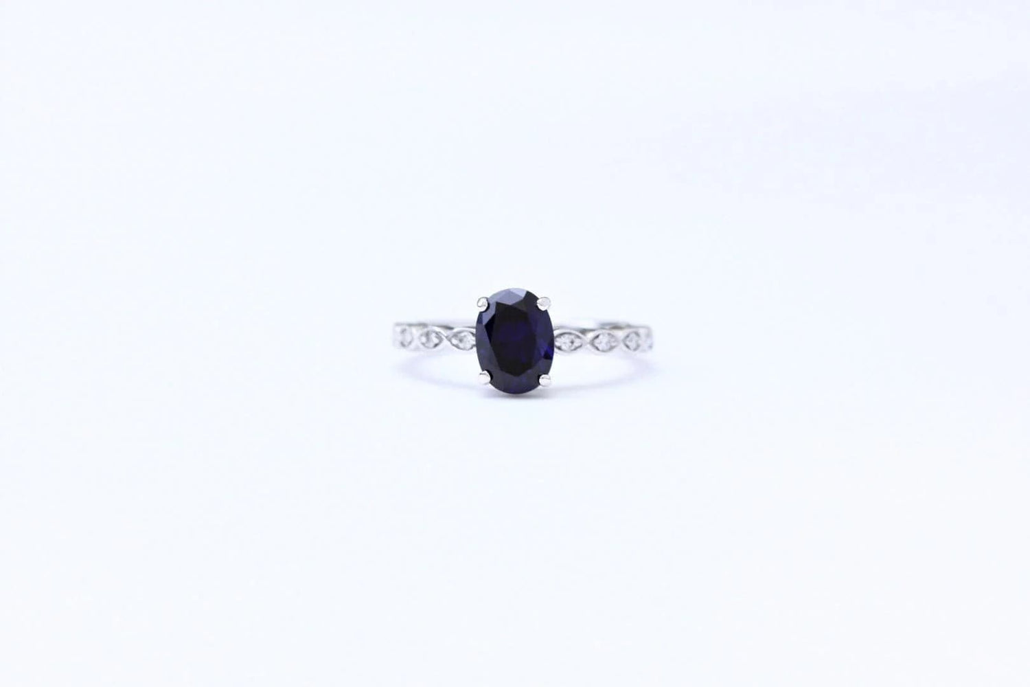 Sapphire and Diamond Engagement Ring