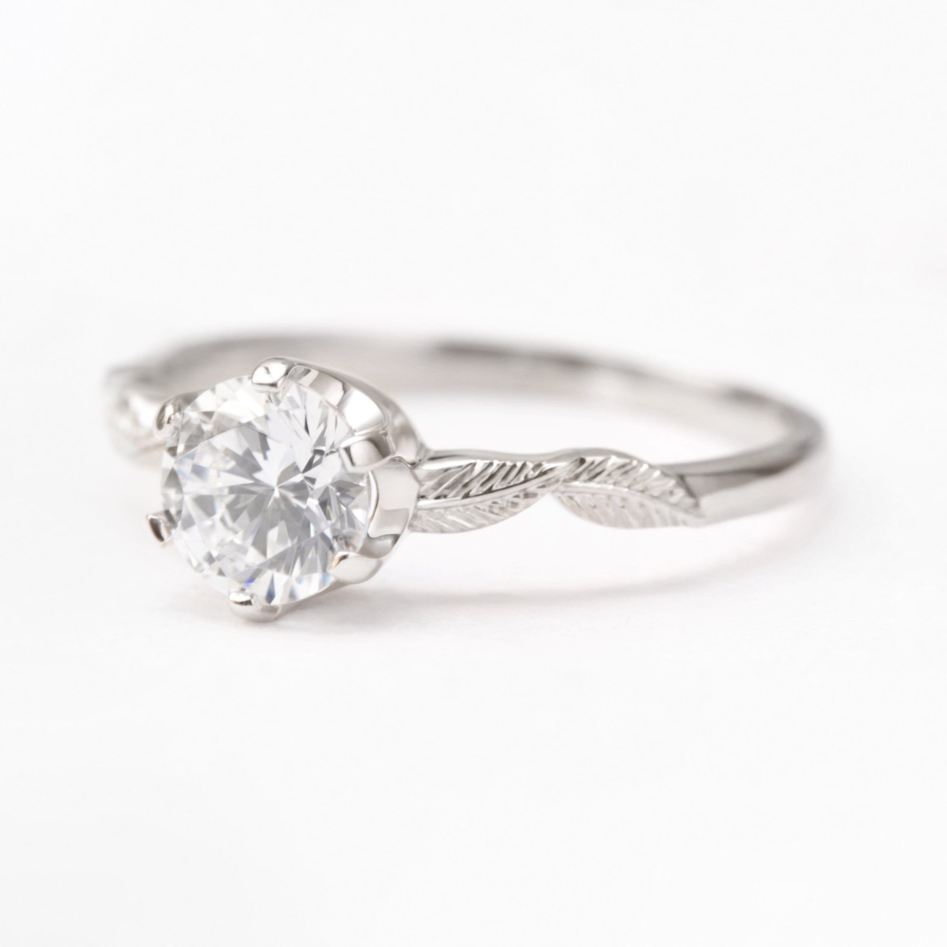 moissanite-leaf-engagement-ring-white-gold