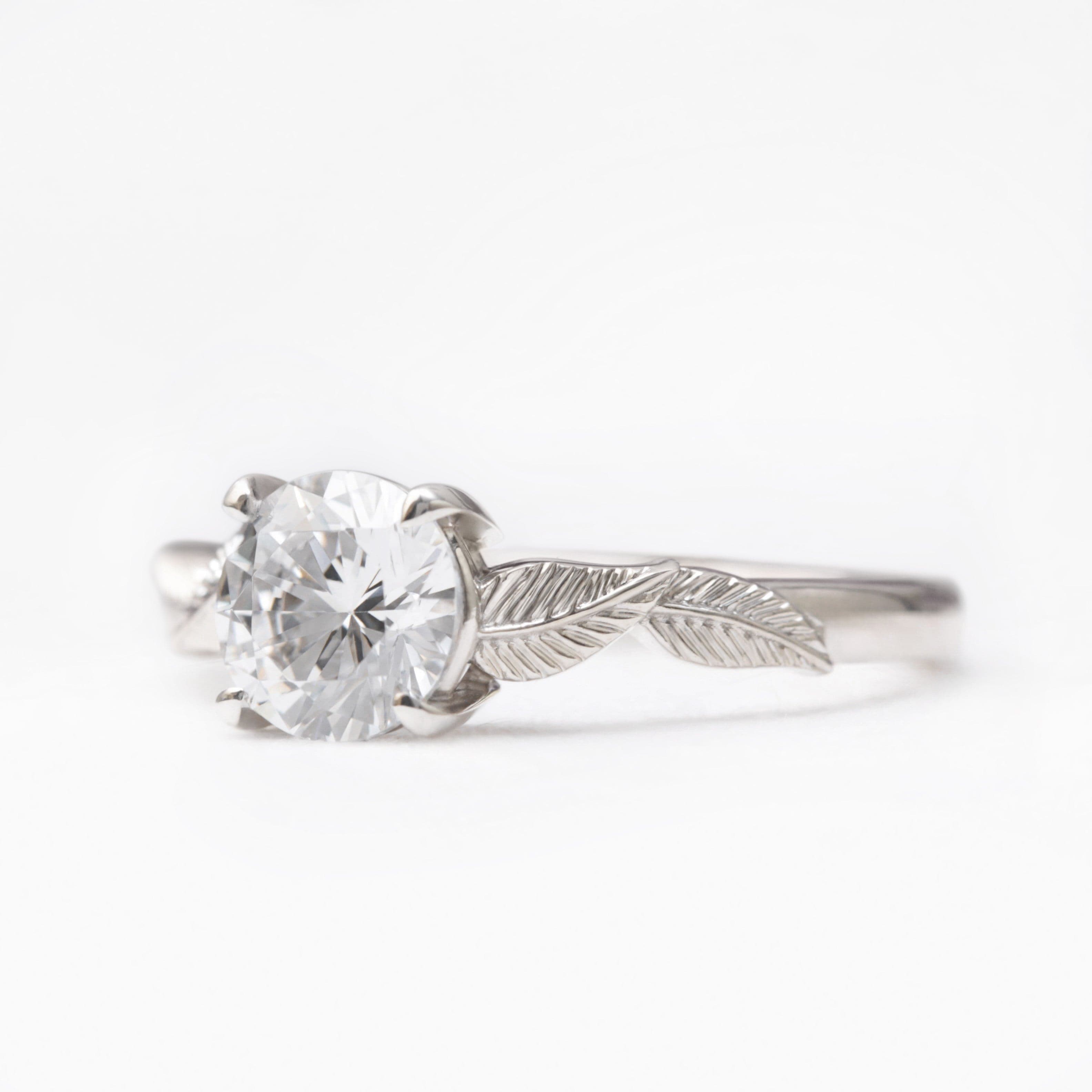 moissanite-leaf-engagement-ring-white-gold