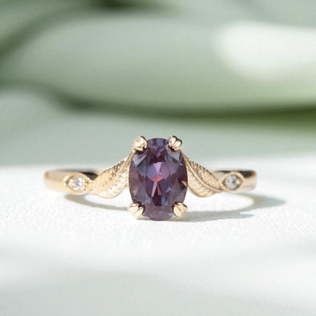 oval-alexandrite-leaf-engagement-ring-yellow-gold2