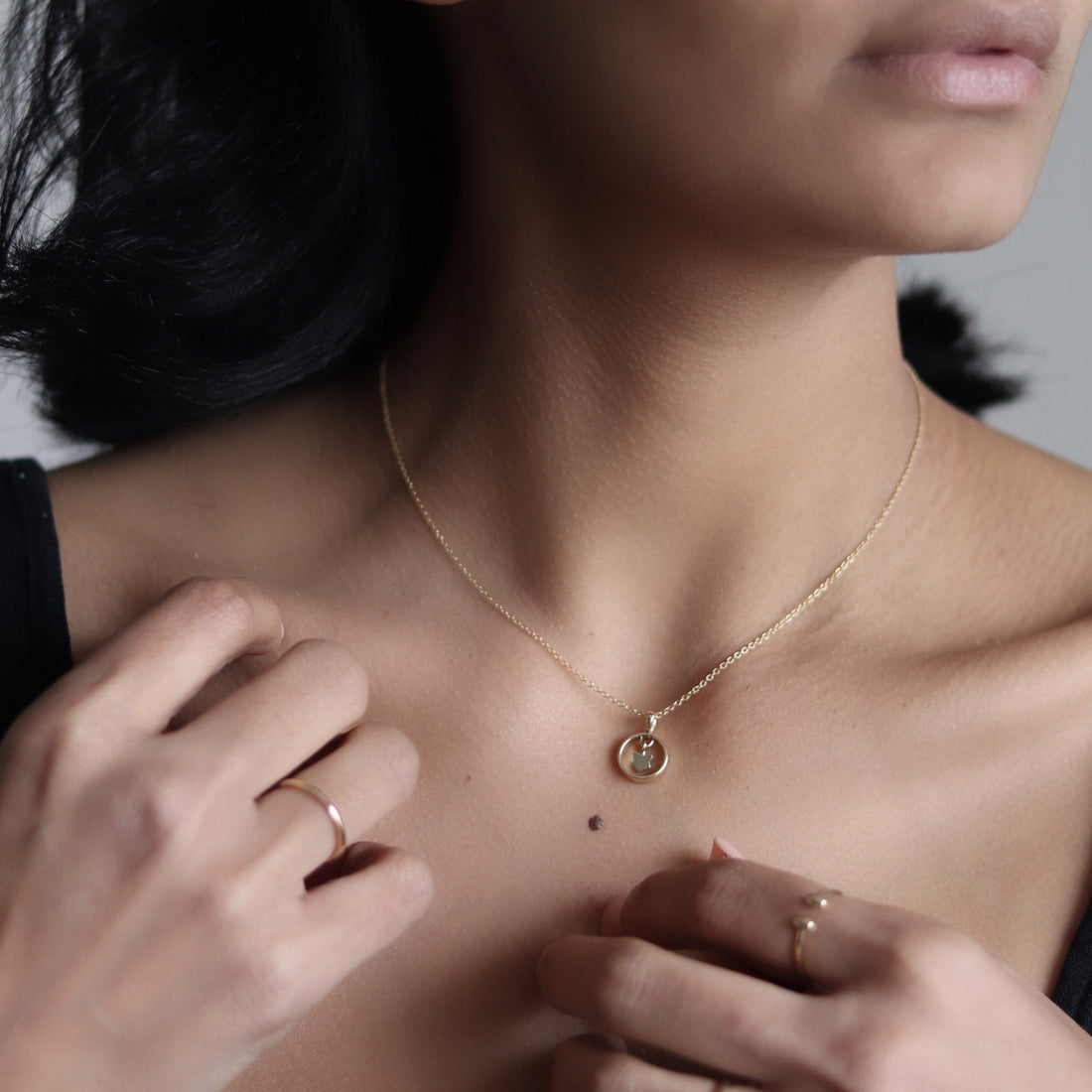 Fox charm necklace in 14k gold - Vinny & Charles