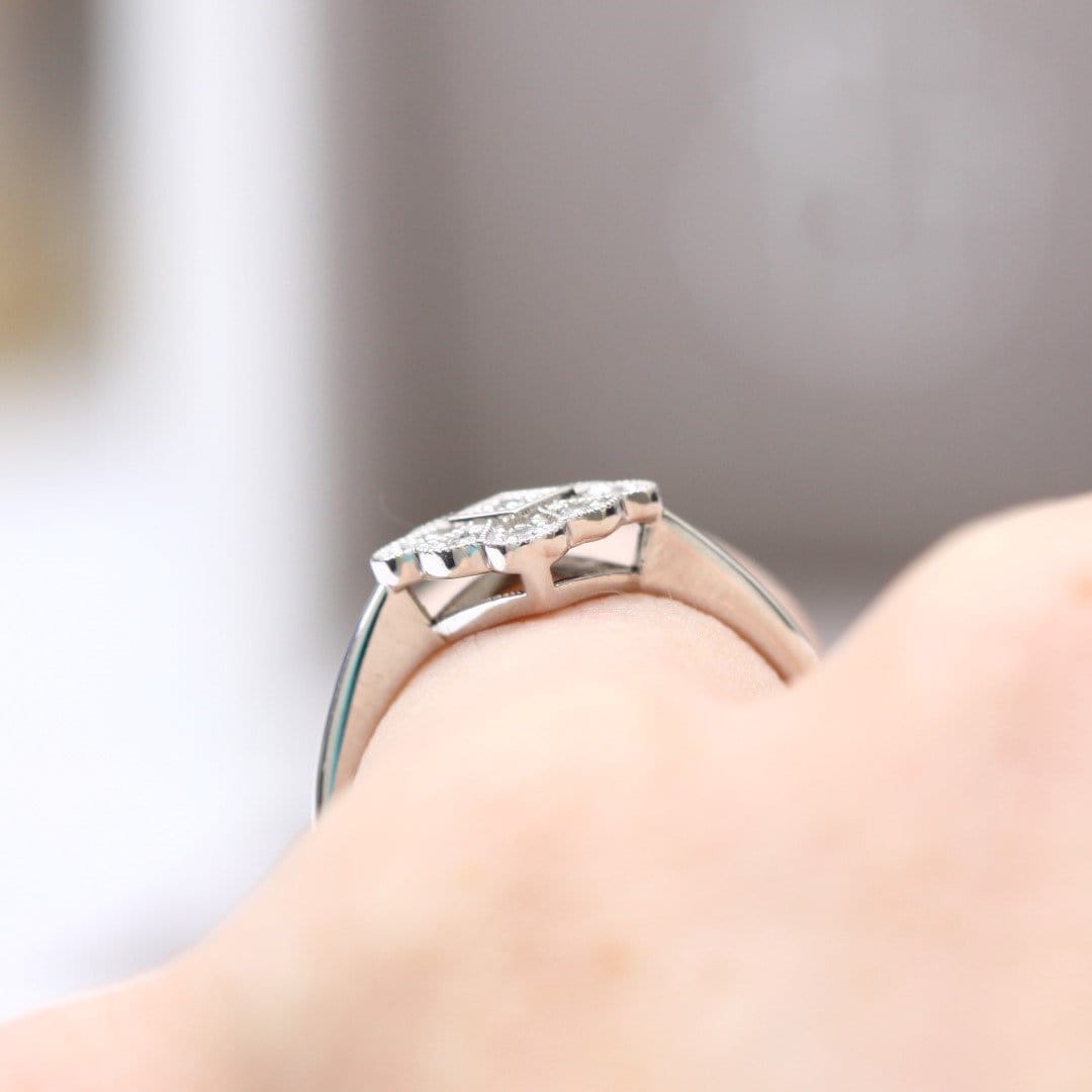 Vintage moissanite engagement ring - Vinny & Charles