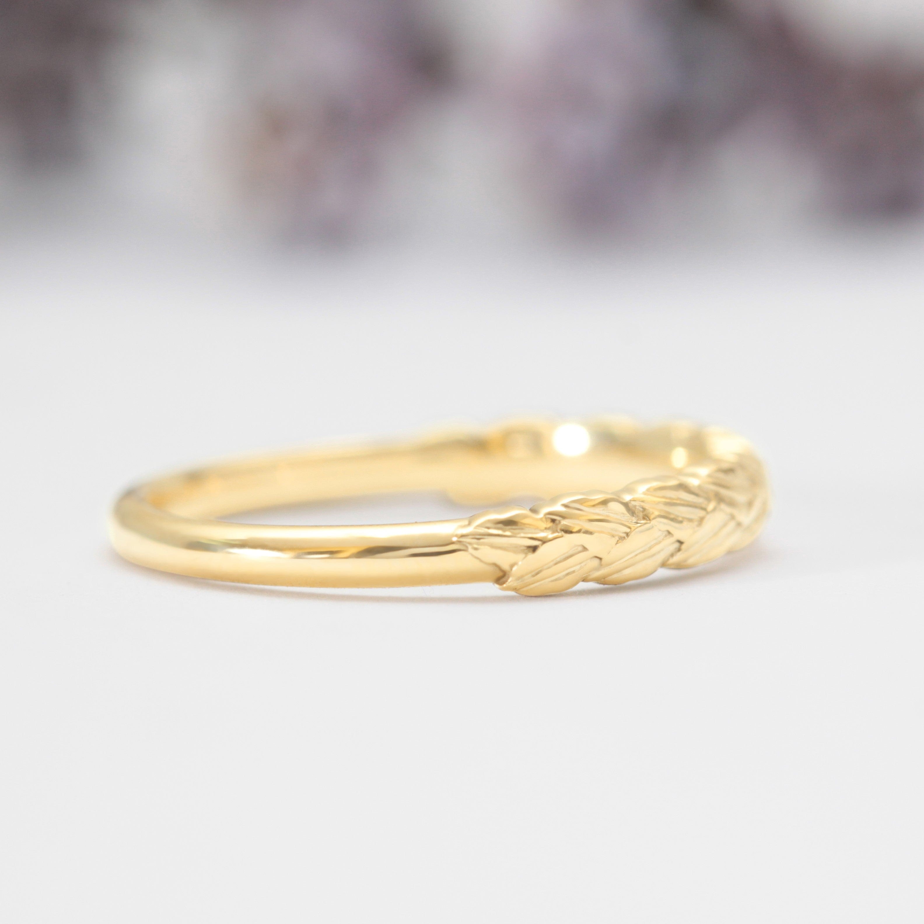Bay Laurel Leaf Wedding Ring - Vinny & Charles
