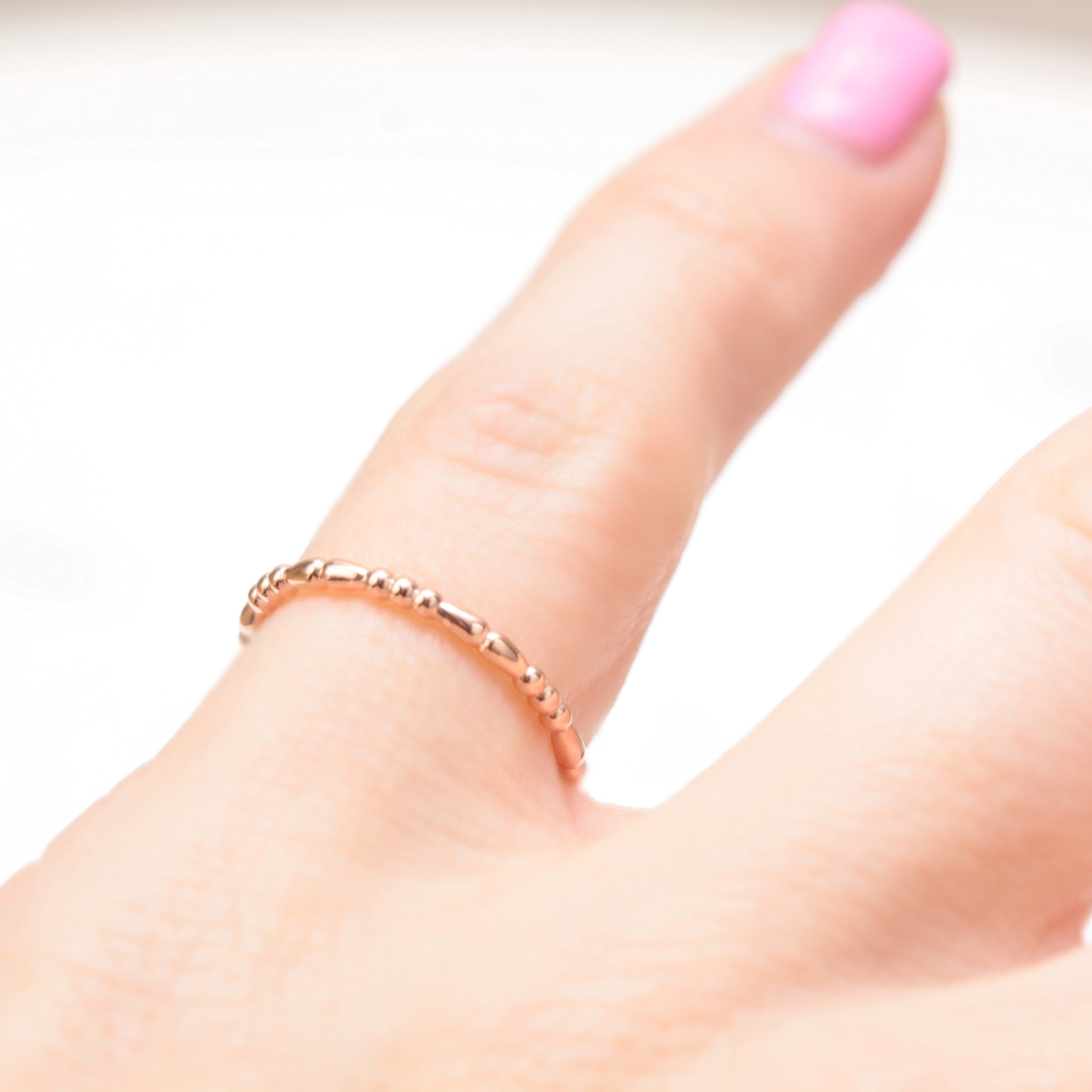 Beaded Stacking Wedding Ring - Vinny & Charles