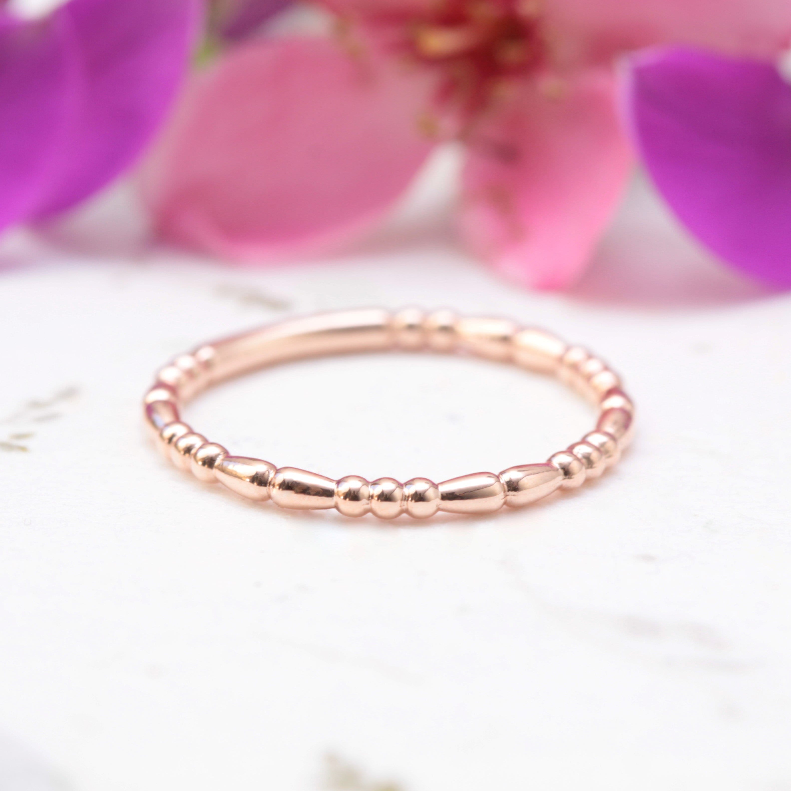 Beaded Stacking Wedding Ring - Vinny & Charles