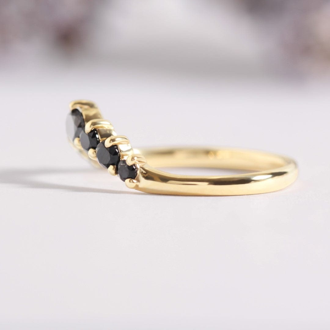 Black Diamond Crown Wedding Band - Vinny & Charles