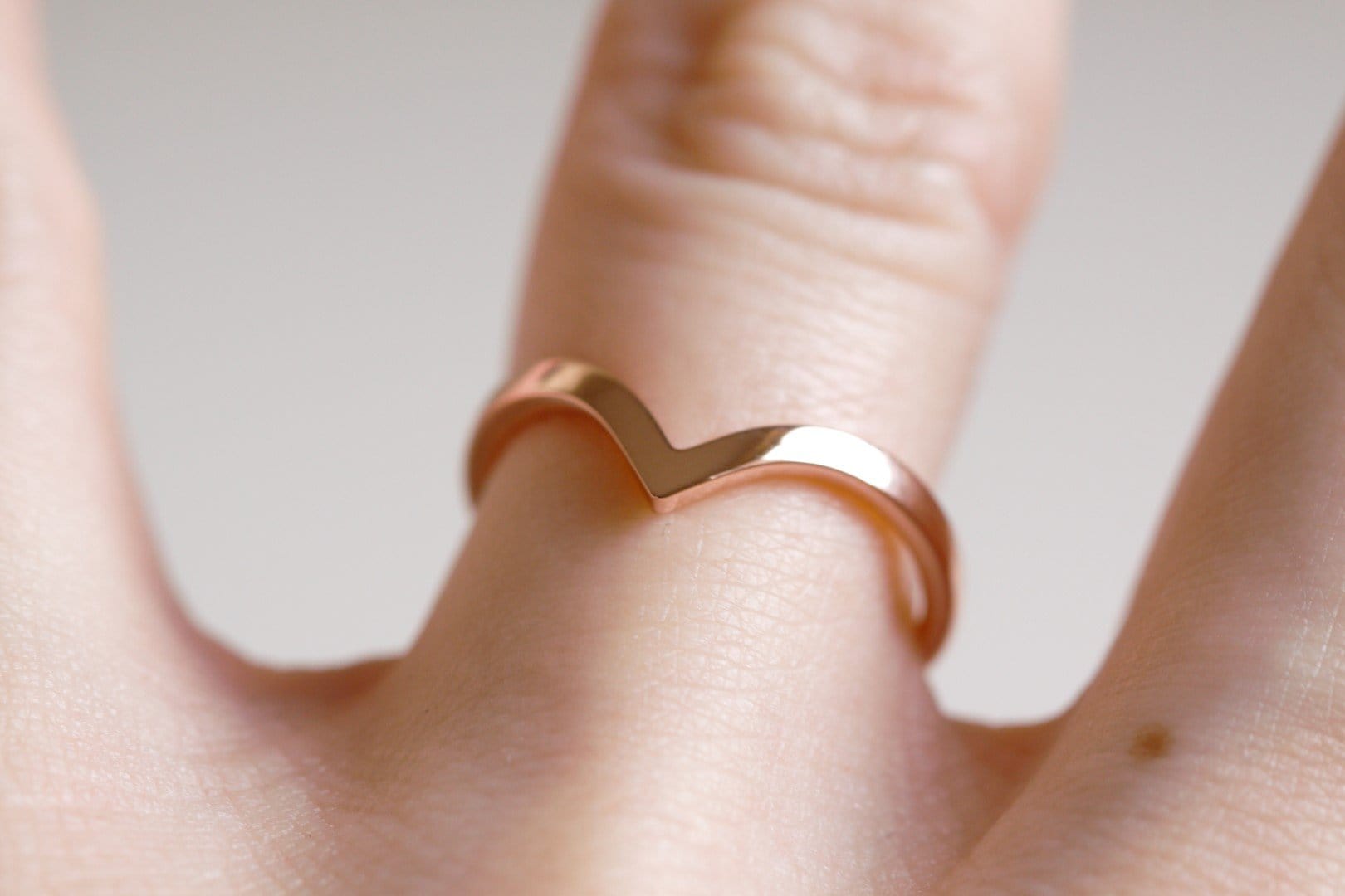 Chevron Wedding Ring - Vinny & Charles