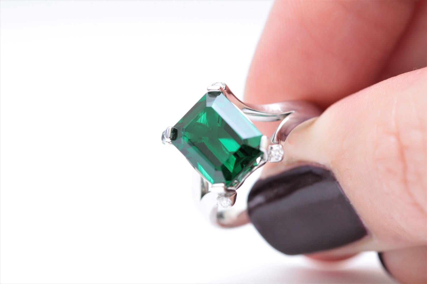 Emerald and Diamond Engagement Ring - Vinny & Charles