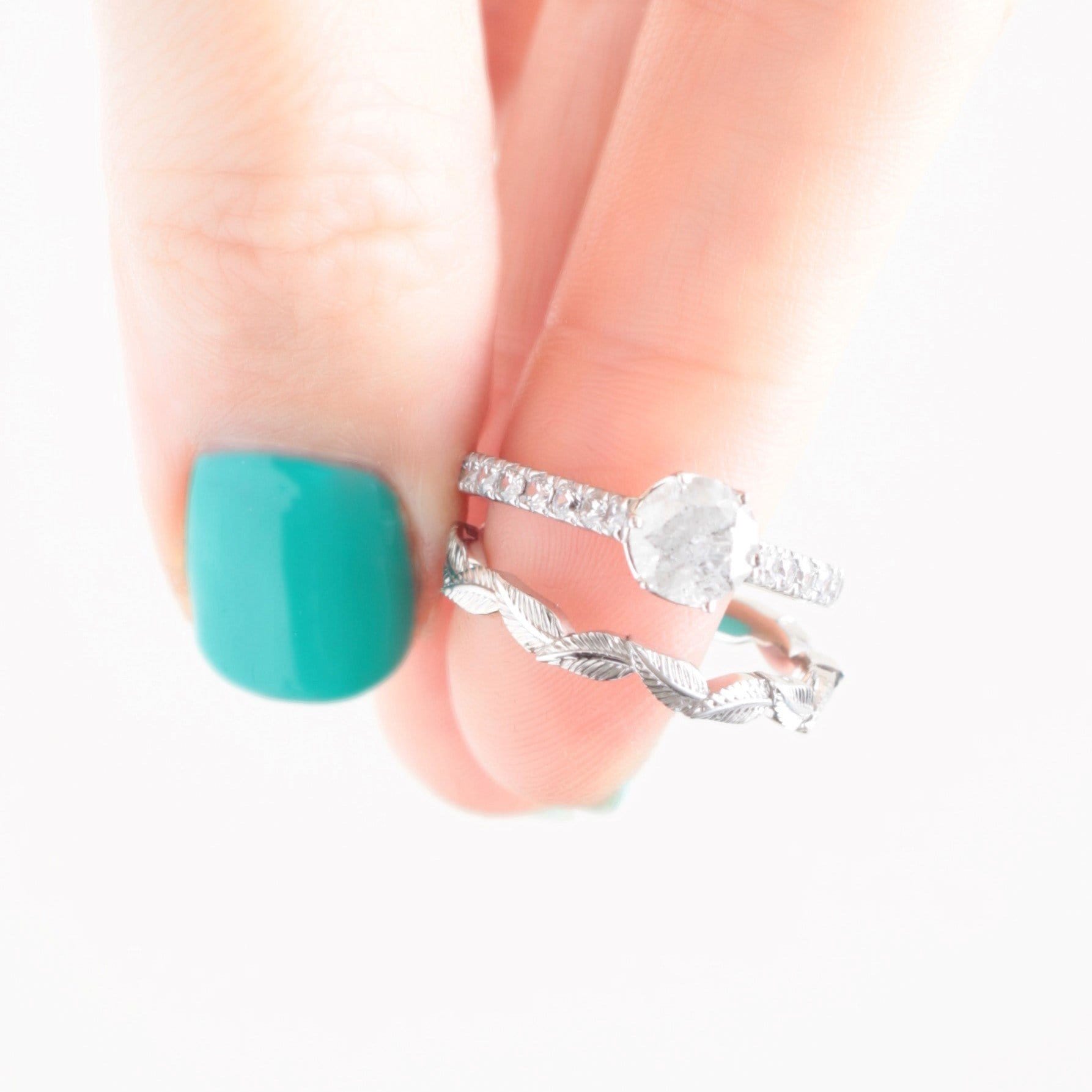Salt and Pepper Diamond Engagement Ring - Vinny & Charles