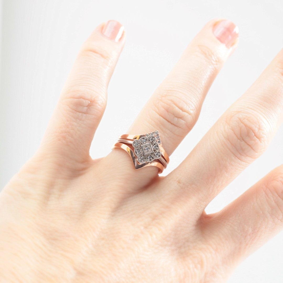 Chevron Wedding Ring - Vinny & Charles