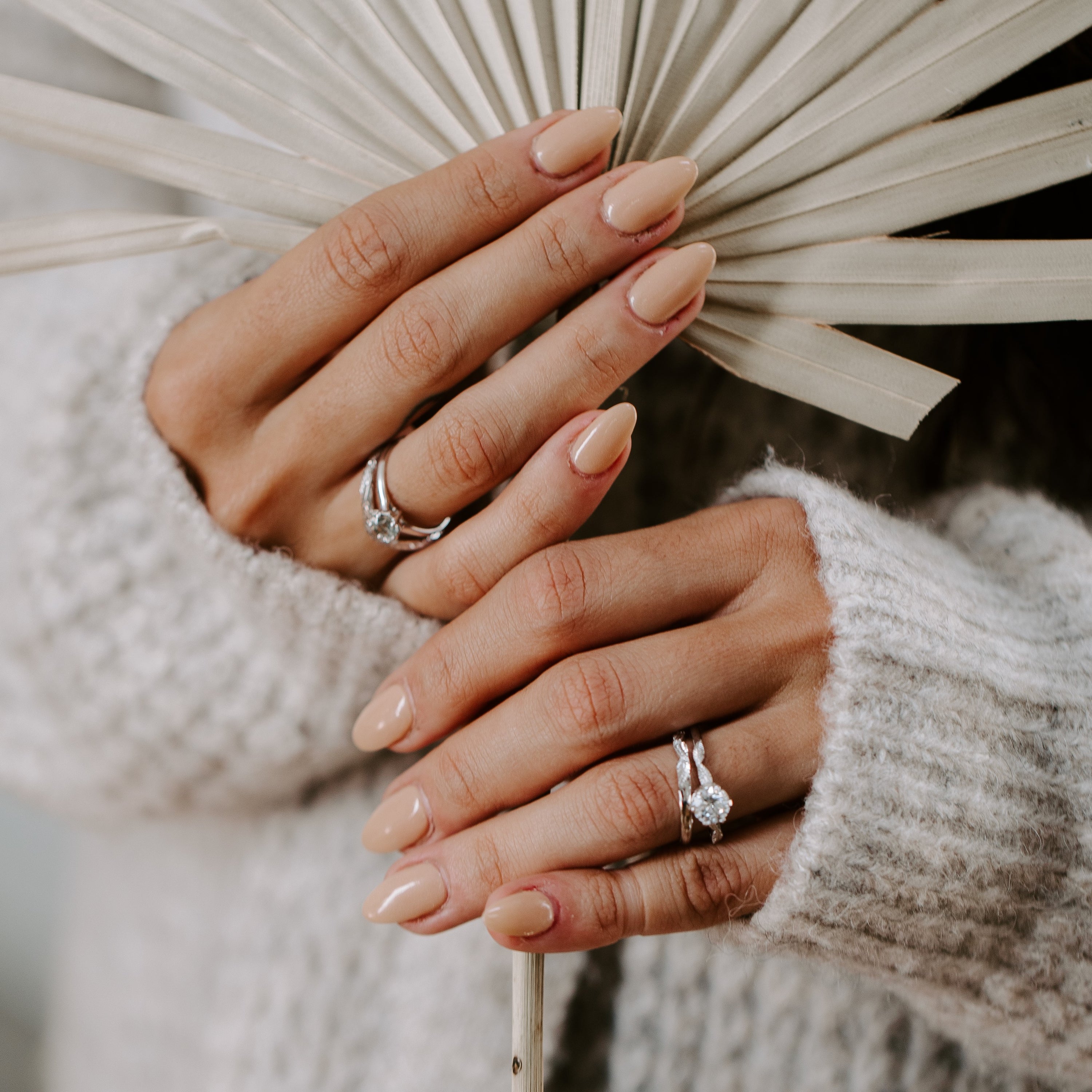 floral inspired wedding rings