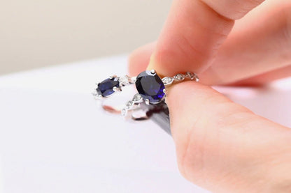 Sapphire and Diamond Engagement Ring