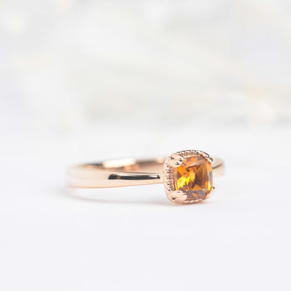 citrine gemstone ring gold