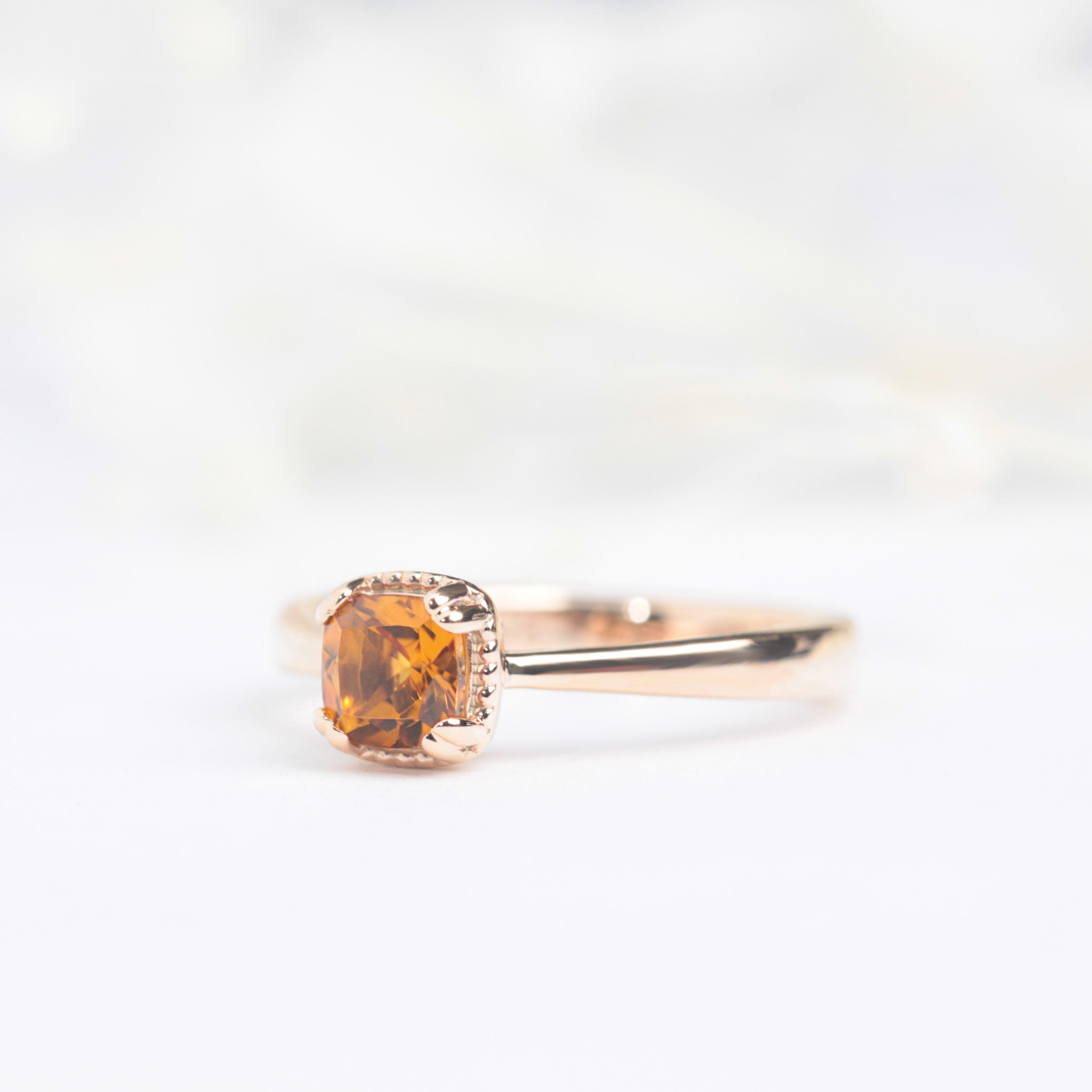 citrine gemstone ring gold