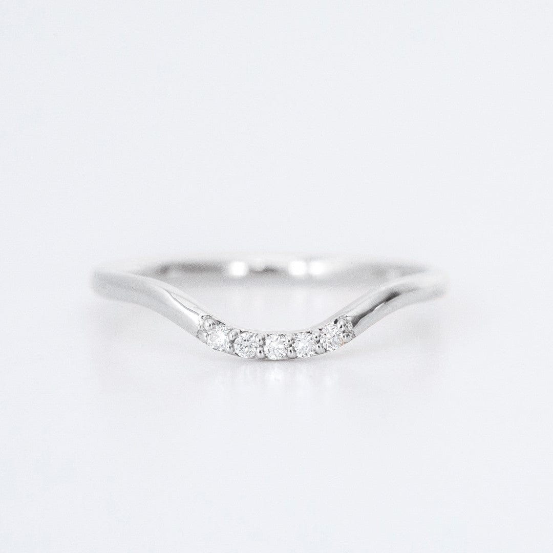 Curved Diamond Wedding Band - Vinny & Charles