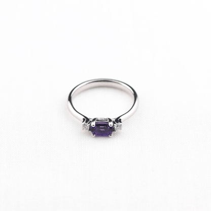 Amethyst Diamond Engagement Ring - Vinny &amp; Charles