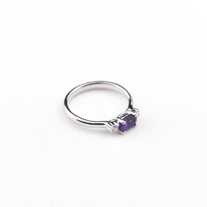 Amethyst Diamond Engagement Ring - Vinny &amp; Charles