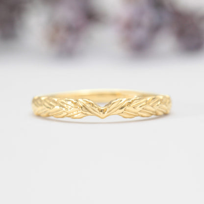 Bay Laurel Leaf Wedding Ring - Vinny &amp; Charles