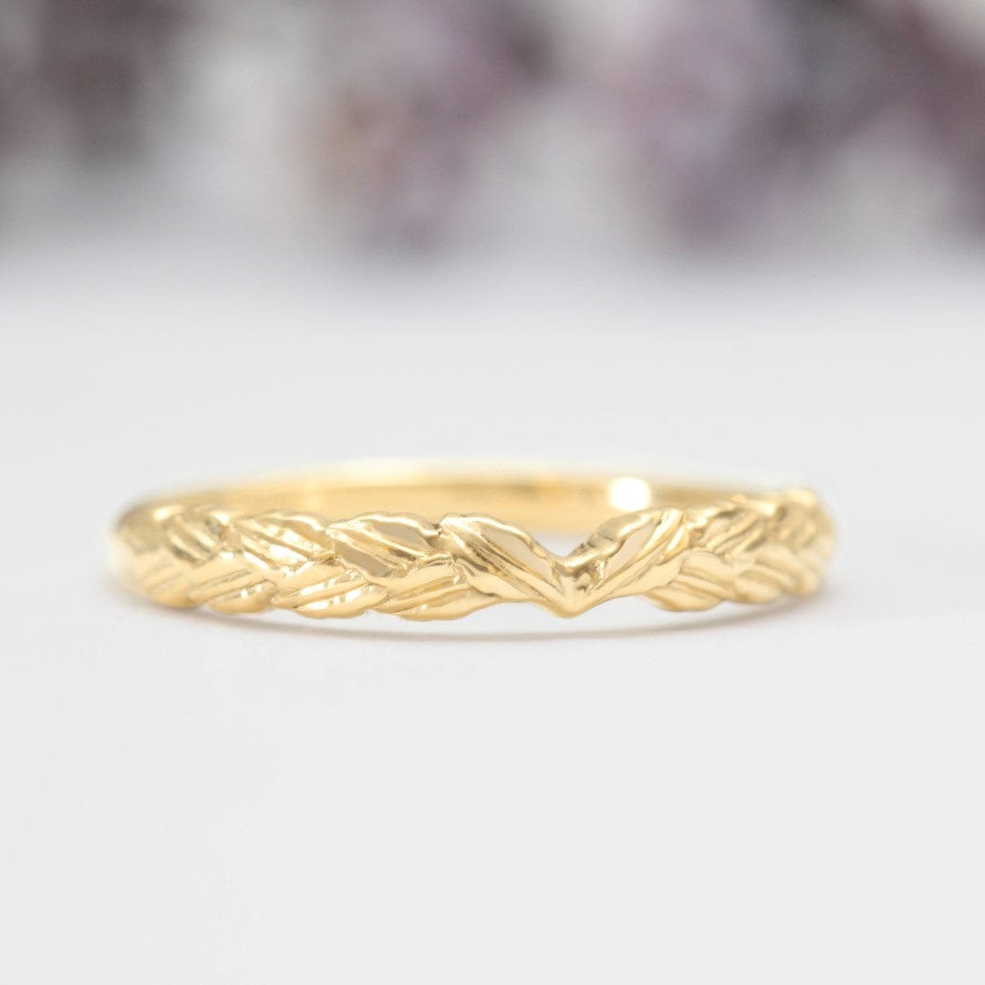 Bay Laurel Leaf Wedding Ring - Vinny &amp; Charles