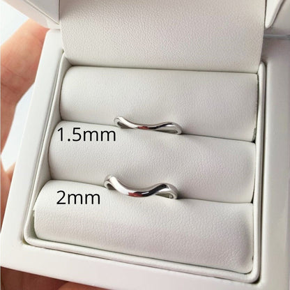 2mm Curved Wedding Band - Vinny &amp; Charles