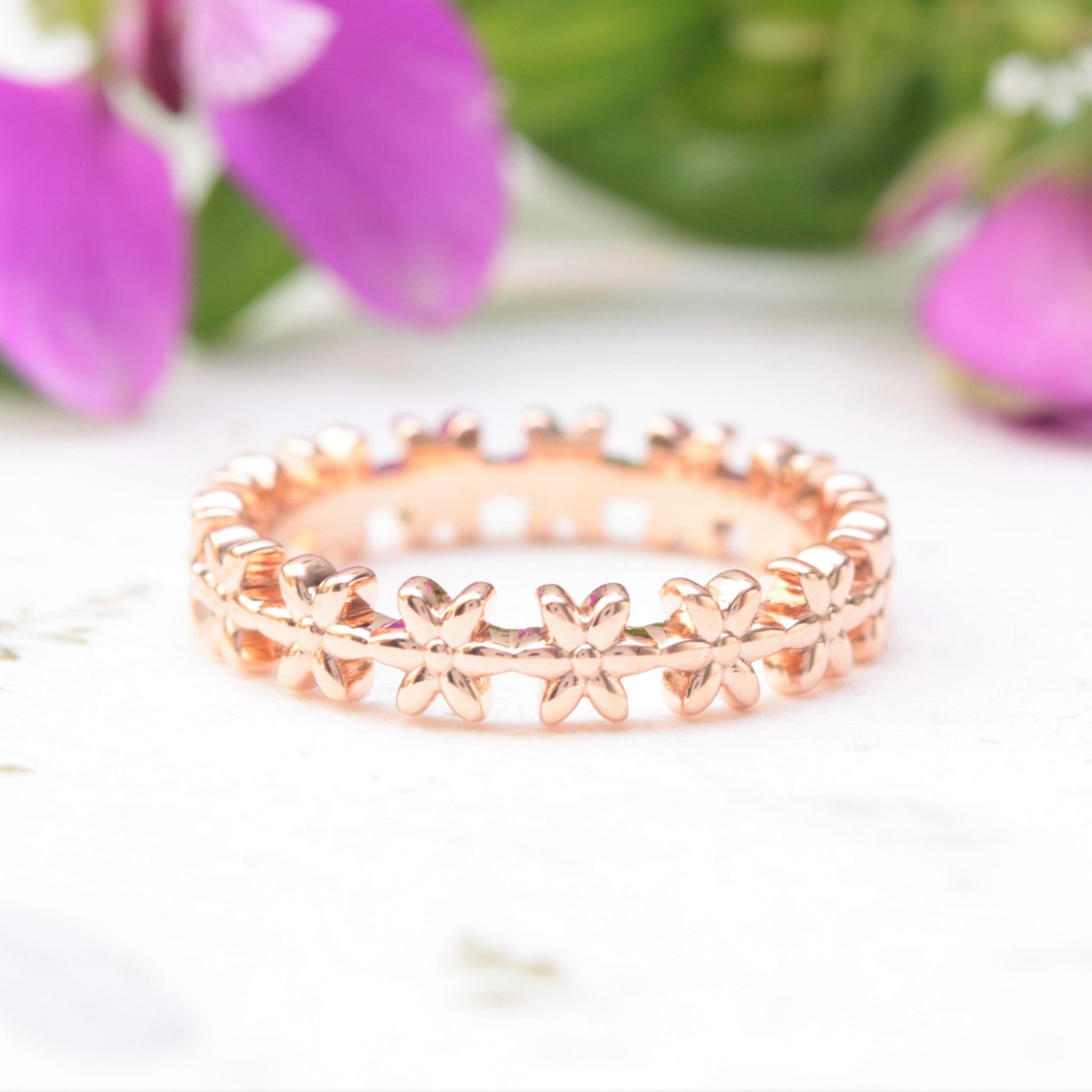 Eternity Flower Wedding Band - Vinny & Charles