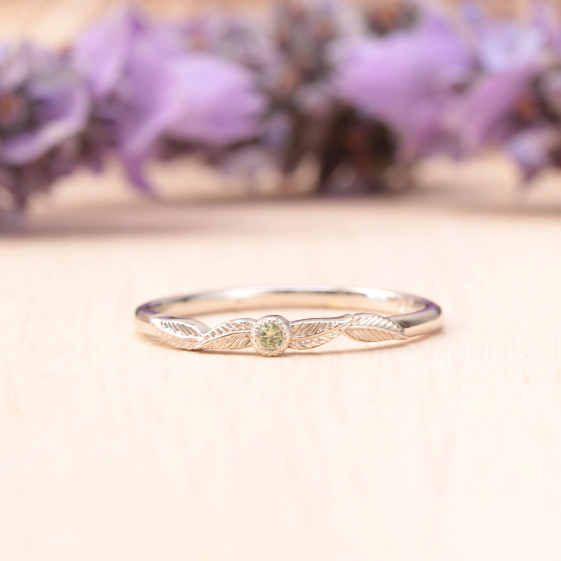 Peridot Birthstone Leaf Ring - Vinny &amp; Charles