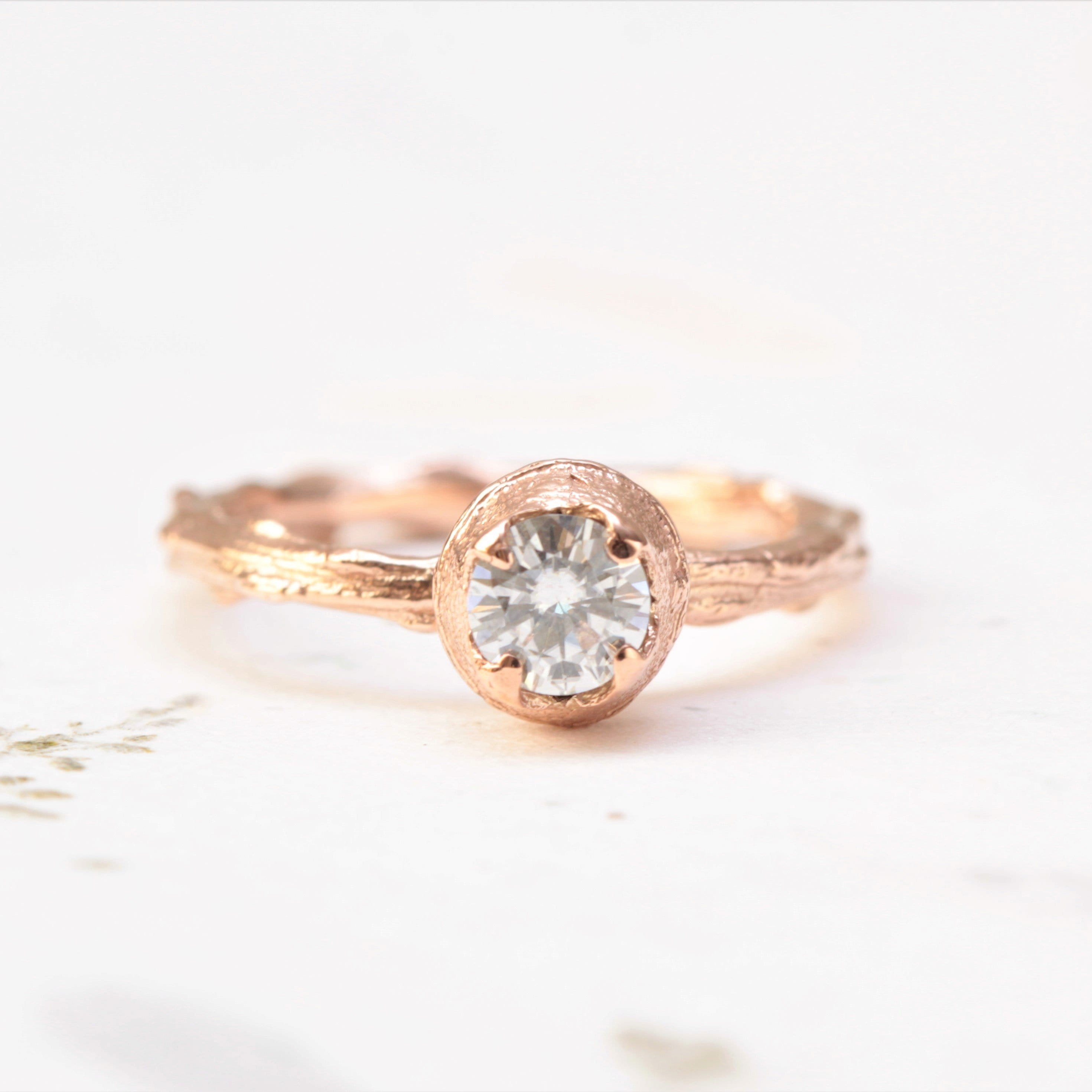 Moissanite Twig Engagement Ring - Vinny &amp; Charles