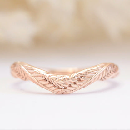 Foliage Leaf Wedding Ring - Vinny &amp; Charles